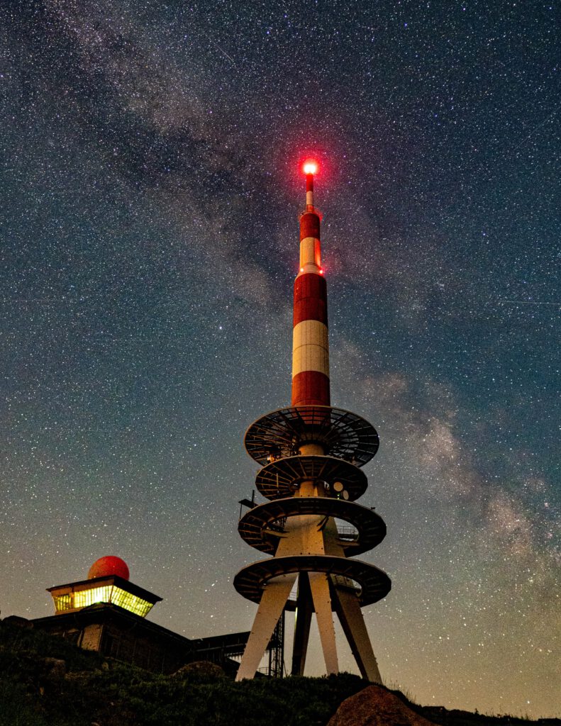 Antenne Auf Dem Brocken Milchstrasse