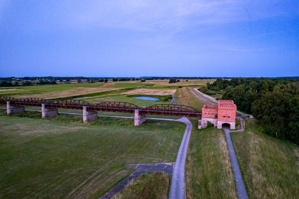 Dömitzer eisenbahnbrücke von oben