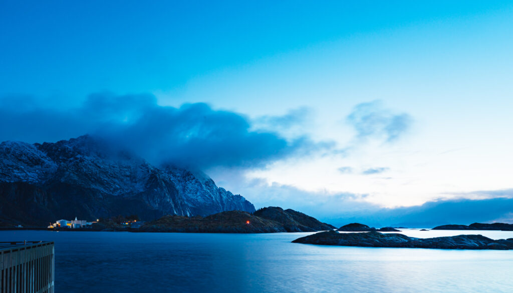 Henningsvaer Ausblick am Morgen