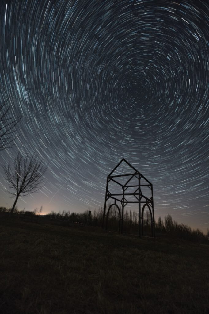 Startrails an der Kaiserpfalz Werla