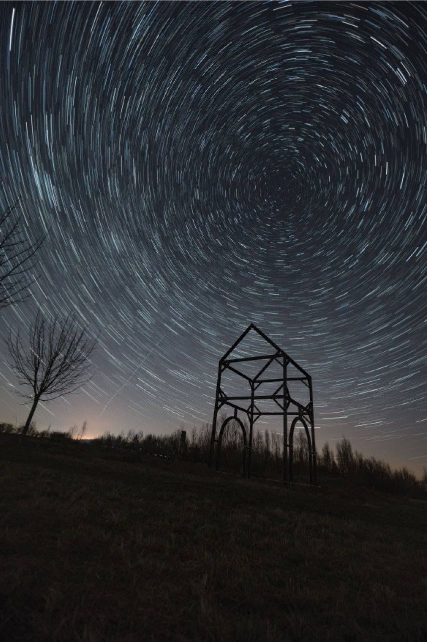 Startrails an der Kaiserpfalz Werla