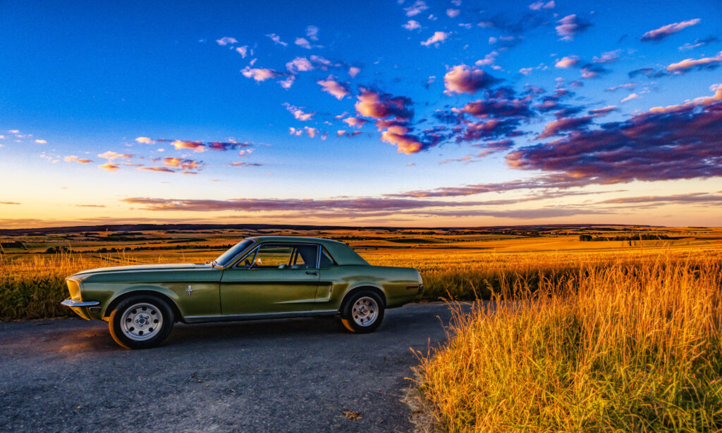 Mustang Abendsonne