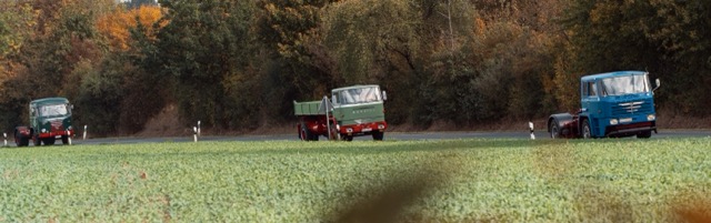 Büssing Kolonne am Berg