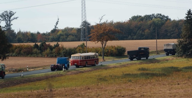Büssing Kolonne am Berg