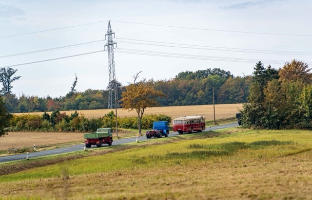 Büssing Kolonne am Berg